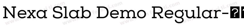 Nexa Slab Demo Regular字体转换